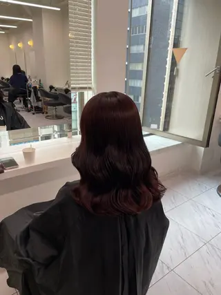 セミロング カラー ヘアアレンジ 💗横浜美容室 💗HARUNAのヘアスタイル