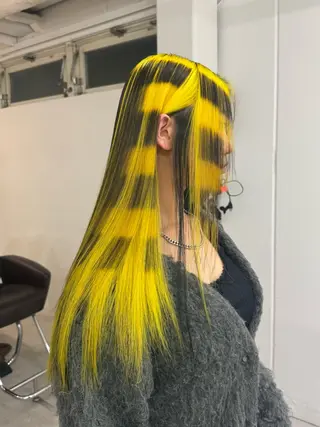 ロング カラー ヘアアレンジ 🦠デザインカラー/ 魚瀬あおい🦠のヘアスタイル