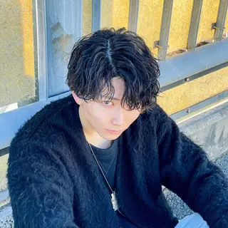 ショート カラー パーマ ヘアアレンジ メンズ 圧倒的に過去1/ メンズ美容師/ゆきとのヘアスタイル