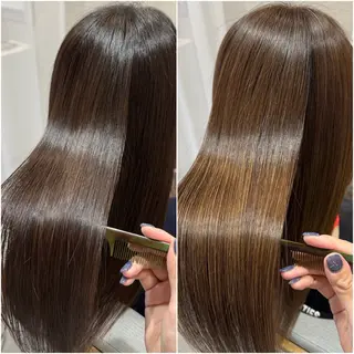 ロング カラー 艶髪/白髪ぼかし ヘッドスパ/大野結菜のヘアスタイル