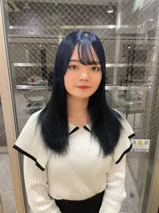 ロング カラー まるやま ひなこ/艶髪カラーのヘアスタイル