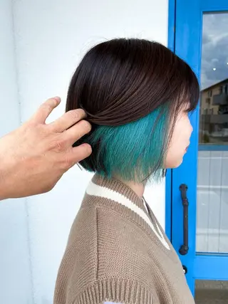 カラー ショート corazon ブリーチのヘアスタイル