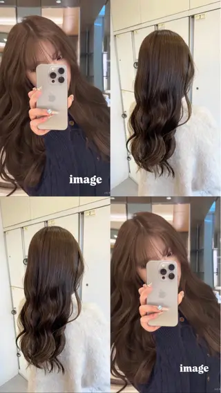 ロング カラー ブリーチなしwカラー /艶カラー/oukaのヘアスタイル