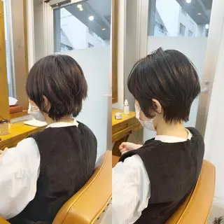 ショート カラー 👑銀座ショート/ 絶壁補正/金子涼👑のヘアスタイル