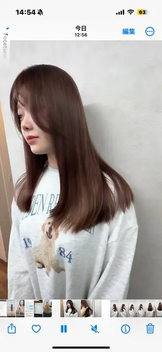 ロング 井上 彩加のヘアスタイル