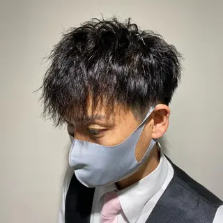 ショート パーマ メンズ 橋本 琉磨のヘアスタイル