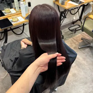 カラー 艶感カラー/オリーブ アレンジ：♡のヘアスタイル