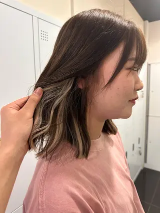 カラー ブリーチカラー/ベー ジュ/Hono🦖のヘアスタイル