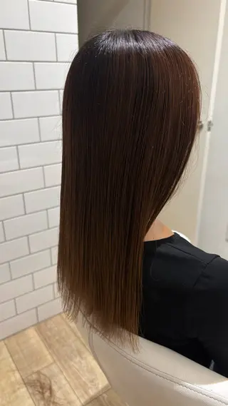 ロング カラー 似合わせ 顔周りYUUGAのヘアスタイル