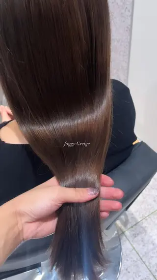 セミロング カラー 髪質改善&艶カラー/ ほんだあみ (♡)のヘアスタイル