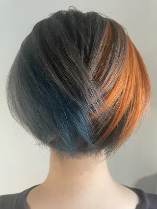 ショート カラー ヘアアレンジ キッズ 透明感カラー/推しカ ラー☁️JURAのヘアスタイル