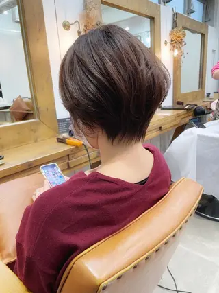 ショート カラー 👑銀座ショート/ 絶壁補正/金子涼👑のヘアスタイル