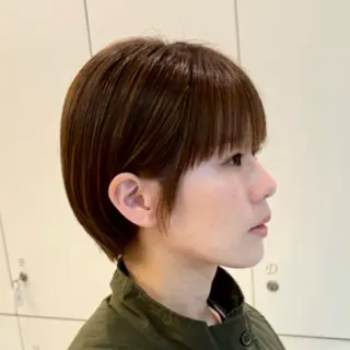 ショート 【ショート/ボブ 丸みショート】深萱のヘアスタイル