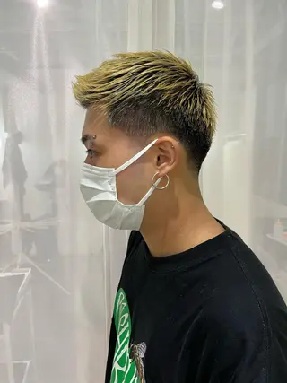 ショート メンズ アイブロウ 京都駅メンズカット/ パーマ/Keigoのヘアスタイル