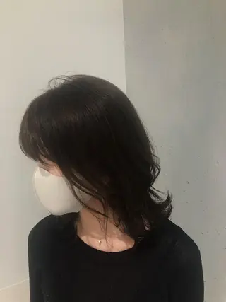 ミディアム カラー 髪質改善/顔まわり 石原のヘアスタイル