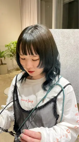 カラー パーマ/透明感カラー 小松のヘアスタイル