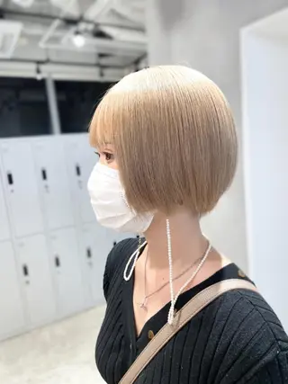 ショート カラー ハイトーン×レイヤー ／遠藤将太のヘアスタイル