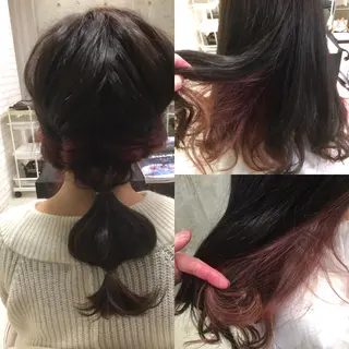 ミディアム カラー ヘアアレンジ 髪質改善×レイヤー 高嶋のヘアスタイル