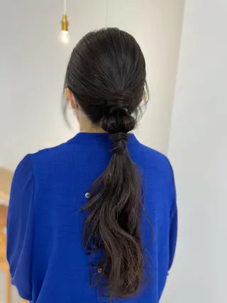 ロング ヘアアレンジ 野間 ふみよのマツエク・マツパデザイン