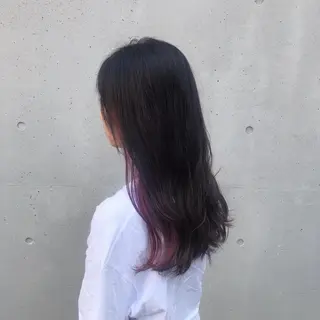 ロング カラー ヘアアレンジ 酸性縮毛矯正🧴韓国 レイヤー/髪質改善のヘアスタイル