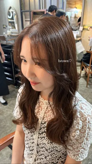 ロング 光本 杏のヘアスタイル