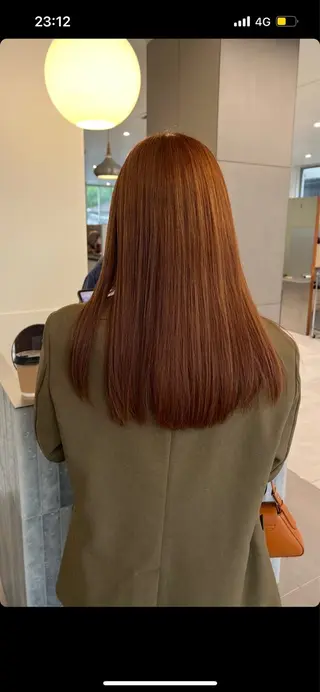 ロング カラー レイヤーカット🍏 オリーブ/ののかのヘアスタイル