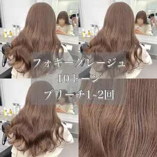ロング カラー ヘアアレンジ トレンドモテカラー 🩷色落ちまで可愛くのヘアスタイル