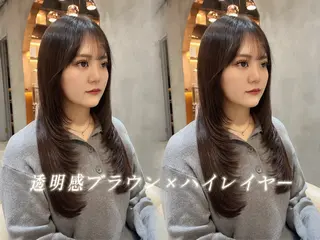 ロング 小久保美空/縮毛矯正 ミディアム/レイヤーのヘアスタイル