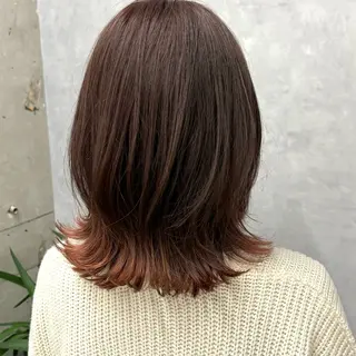 ミディアム カラー NUMBER_ ユイナのヘアスタイル