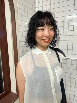 ショート パーマ ボブパーマ/パーマ ウルフパーマのヘアスタイル