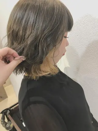 ミディアム カラー cherir髪質改善 パーソナルカラー診断のヘアスタイル