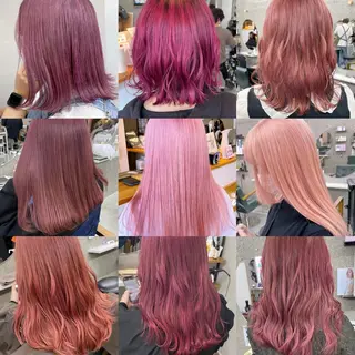 ミディアム カラー Lull1人美容室 バレイヤージュのヘアスタイル