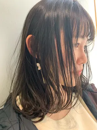 セミロング カラー 怪我のため6月末 復帰予定田中瑞希🍃のヘアスタイル