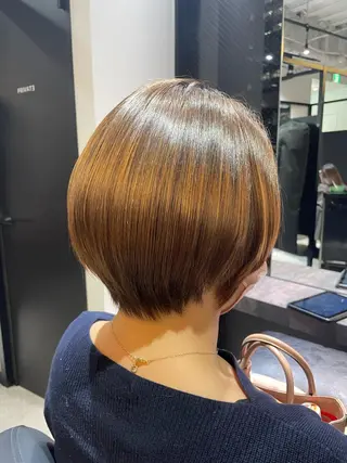 ショート パーマ ショート/脱白髪染め ☆宇﨑悠実のヘアスタイル