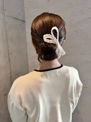 セミロング ヘアアレンジ 🎀ヘアセット/艶髪 /はやしほのか🎀のヘアスタイル
