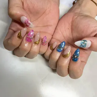 ショート カラー ネイル nail salon LNのネイルデザイン