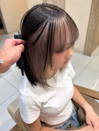 ミディアム 本厚木パーマ&ブリー チMEN'Sショートのヘアスタイル