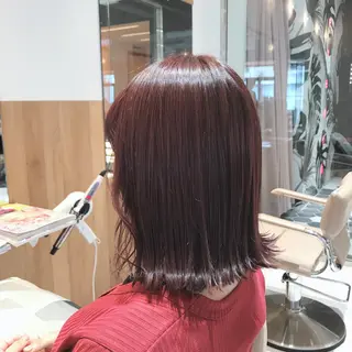 ミディアム カラー ボブ/ハイトーン 福生Radix 下田のヘアスタイル
