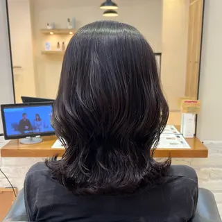 ミディアム 🌙コテ巻き風パーマ 🌙菜月のヘアスタイル