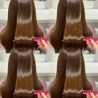 セミロング カラー 🦋REISA🦋 エクステ×ハイトーンのヘアスタイル