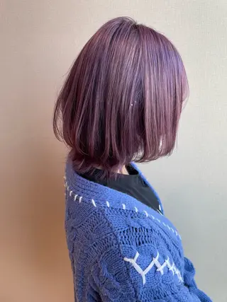 ミディアム 切りっぱなしボブ/ 蒲生四丁目/伊藤瑠唯のヘアスタイル