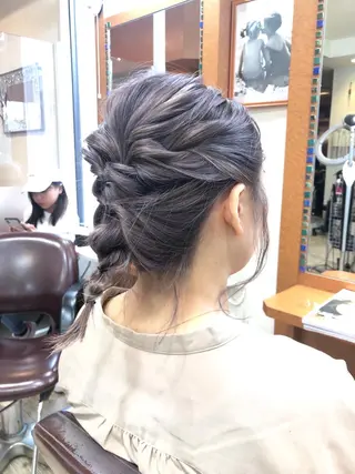 ミディアム カラー 100%髪質改善特化 TRUNSのヘアスタイル