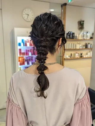 ロング 顔周りカット/お呼ば れヘア/レイヤーのヘアスタイル