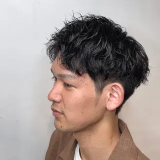 ショート パーマ メンズ 🌈モリグチ ケイスケ🦄のヘアスタイル
