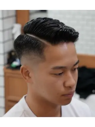 ショート メンズ バーバーサロン メンズカット 森のヘアスタイル