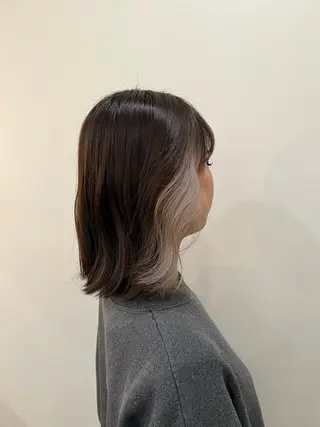 ミディアム カラー 今田 飛奈のヘアスタイル