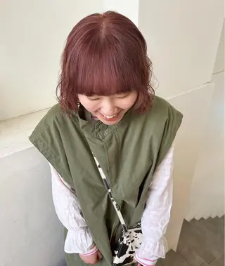 ショート カラー 顔周りカット/透明感 カラー✂️MEIのヘアスタイル