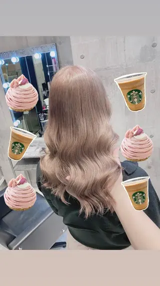 セミロング カラー ダブルカラー特化💍 tiam💍韓国ヘアのヘアスタイル