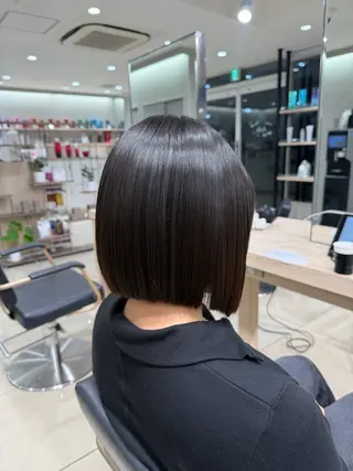 ミディアム カラー パーマ 巖本 真希のヘアスタイル