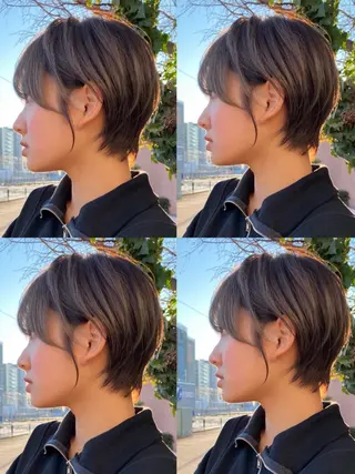 ショート カラー ✂︎cadre✂︎ 🪶かまだれいし🪶のヘアスタイル